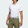 Adidas Solid Color Logo Polo Shirt Men Tops White IA5447