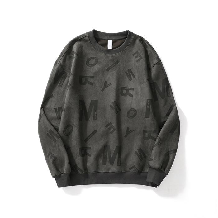 

Осень и зима Американский ретро Тяжелый ретро свитер Мужской Свободный Большой размер С длинным рукавом Молодежный топ Модный бренд Хулиганский Красивый Прилив 4XL темно-серого