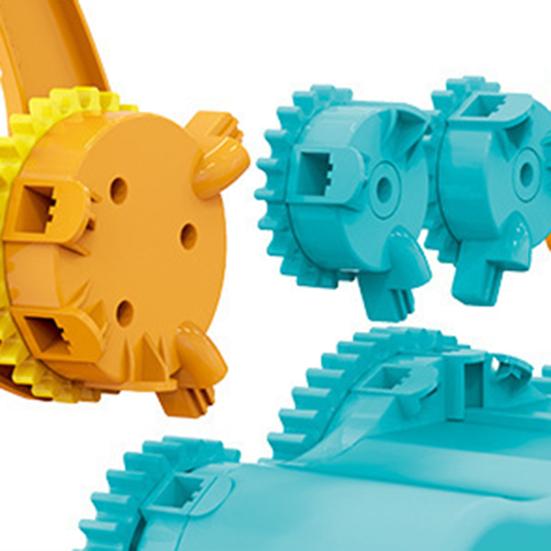 Electric Walking Gear Crab Toy with Music Light Cartoon Crawling Crab DIY Assembly Toy Toddlers Boys Girls Interactive Animal Musical Toy