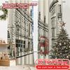 2pcs   2D FLAT PRINTING Curtains (Without Rod) London Streets Christmas Holiday Curtains with Digital Printing Polyester Easy