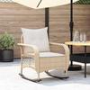 VidaXL Garden Rocking Chair with Beige Cushions Wicker Resin, Outdoor Rocking Chair, Rocking Chair of 4104197
