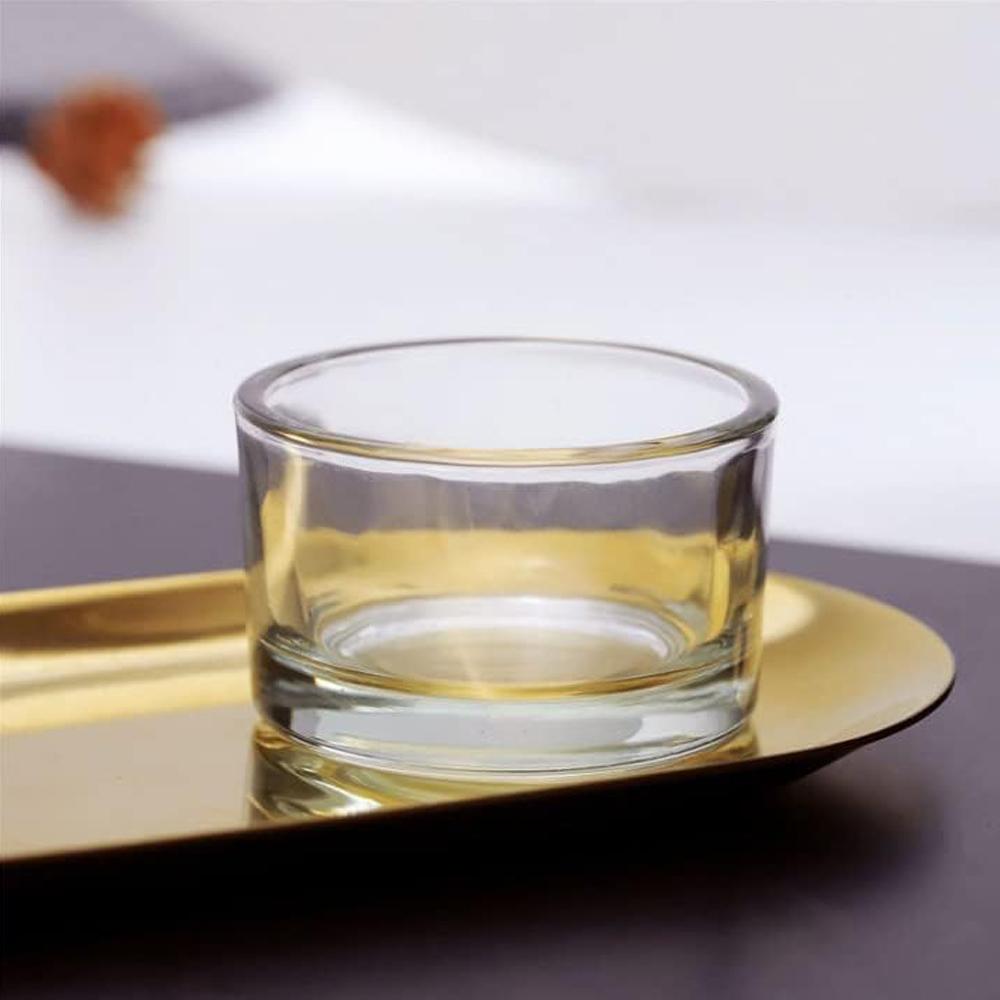 Small Clear Glass Tealight Candle Holders,Tealight Holders Bulk Use for Weddings Parties Dinner,for 1.5" Tealight