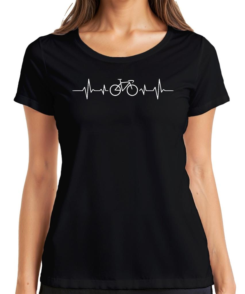 Bicycle Heartbeat Ecg Bicycle Love Pulse Cyclist Road Bike Biker Unisexs Tshirt