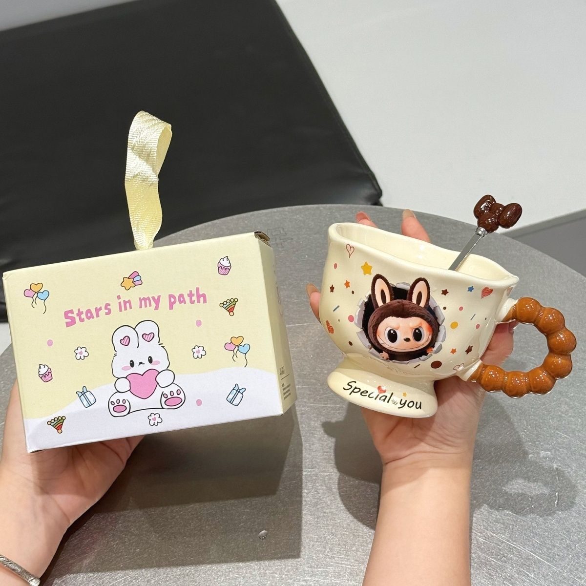 Mug High-value Labu Couple Cup Birthday Gift Ceramic Water Cup Girl Companion 400ml