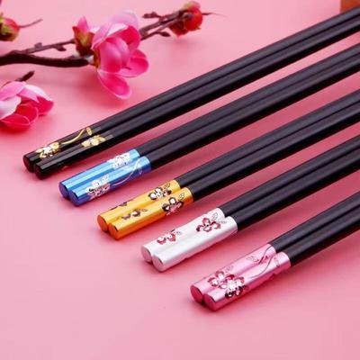 Ruhan Five-Color Alloy Chopsticks Set - 15 Pairs