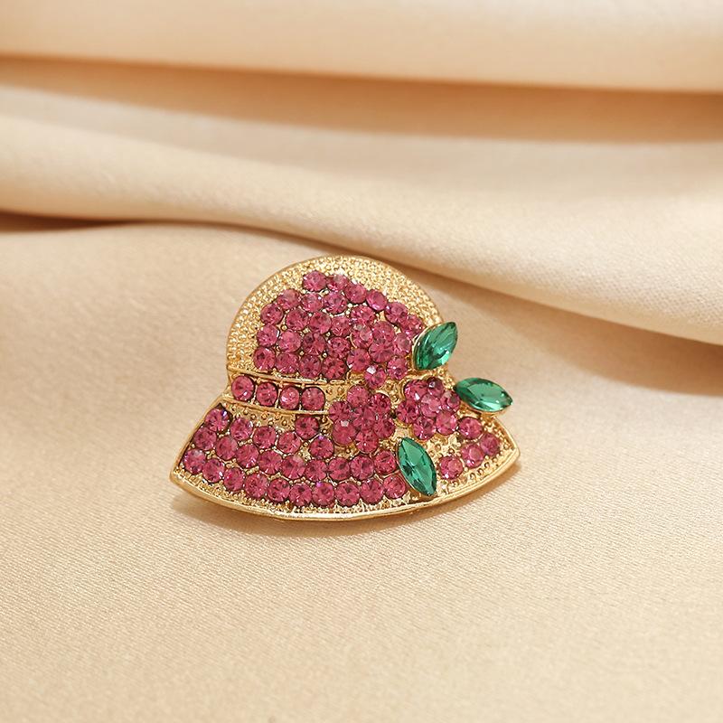

New creative hat anti-light brooch niche design high-end pin summer brooch collar pin suit decoration