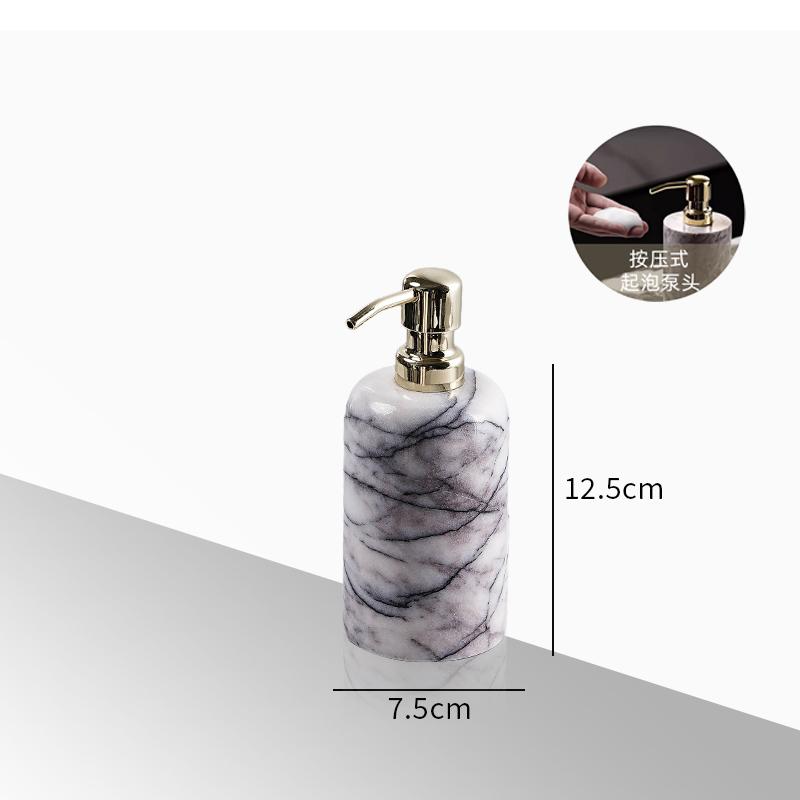 Creative Square Marble Lotion Bottle Hotel Bathroom Shampoo Refill Bottle Household Shower Gel Soap Dispenser Bathroom Accessory