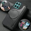 Hülle für Motorola G87 G77 G67 5G Leder Klappbörse Kartensteckplatz Halter für Magsafe Magnetisch 2in1 Abdeckung für Moto G06 G86 Power G56