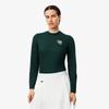Lacoste Women's Graphic Point Semi High-Neck Long-Sleeve T-shirt TF2765-54NYZP