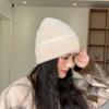 Solid Color Knitted Pullover Hat Keep Warm Ear Protection Cap Fashion Bow Beanies  Ladies