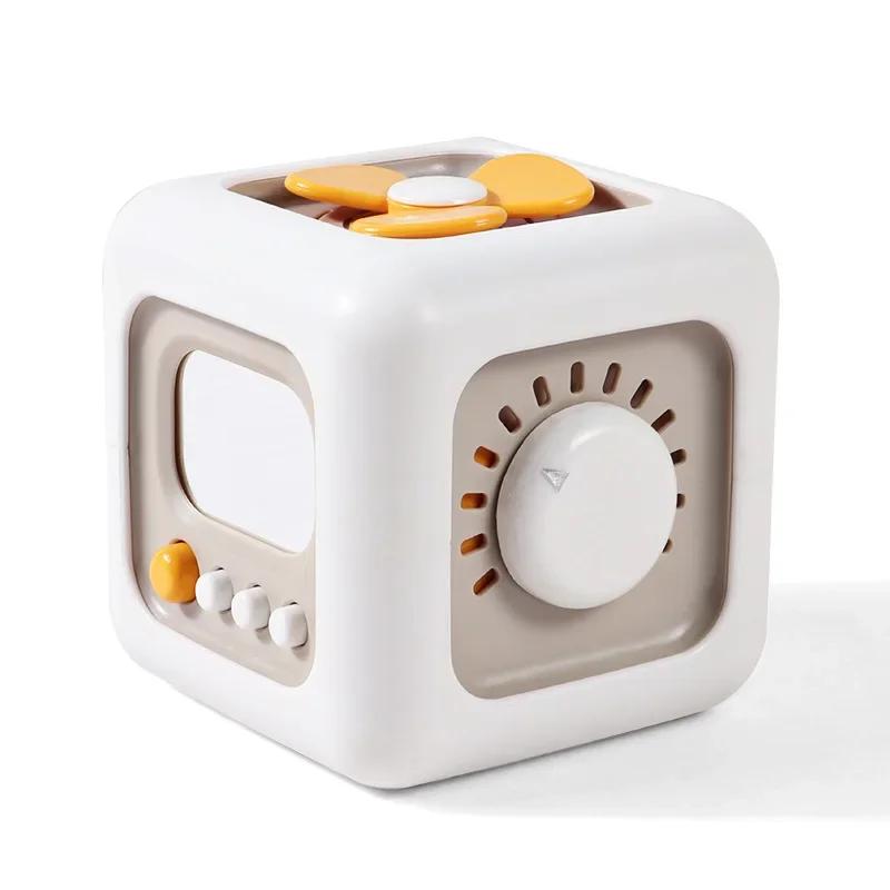 Baby Toy 6 In 1 Multifunctional Busy Cube Montessori Activity Cube Toddler Practice Skill Educational Toy Sensory Pressure Board