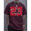 Men's fashionable round neck T-shirt, versatile short-sleeved, travel/summer/beach, fitness/running/training
