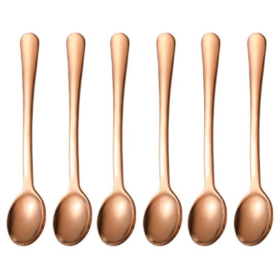 6Pcs Tiny Spoon Set Mini Stainless Steel Spoons for Salt Spice Jars Portable Seasoning Spoon for Powder Spices Sugar Coffee