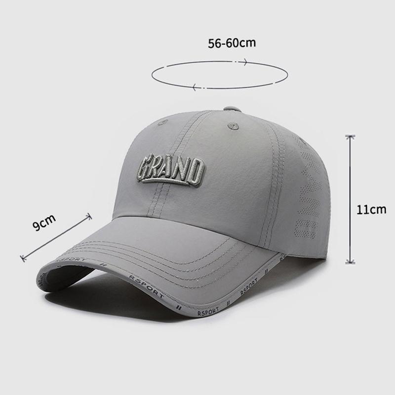 Women Summer Baseball Cap Breathable Lightweight Quick-Drying Hat Embroidery Outdoor Sports Sunscreen Hat for Men