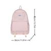 Compact Solid Color Polyester Backpack for Students High Capacity Travel Laptop Bag School Rucksack
