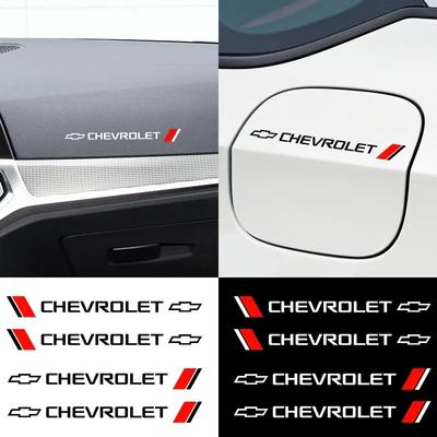 Xkfr3 4Pcs Auto Decoration Car Door Handle Logo Stickers Rearview Mirror Decals For Cruze Captiva Malibu Trax Aveo Spark
