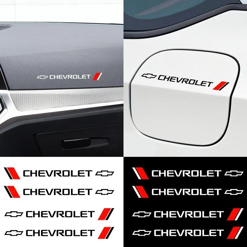 Xkfr3 4Pcs Auto Decoration Car Door Handle Logo Stickers Rearview Mirror Decals For Chevrolet Cruze Captiva Malibu Trax Aveo Spark