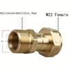 360°Swivel Joint-Anti-Tangle Pressure Washer Hose Connector Manual Power Source Solid Brass M22-14Mm Male To M22 Female Rotation
