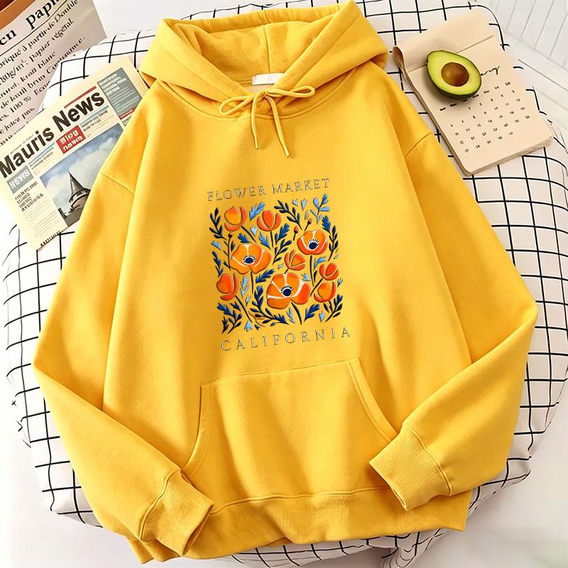 Vintage Flower Print Hoodies Spring Autumn Winter Casual Hoodies Sweatshirts Men Women Tops Floral Hoodie Sweatshirt