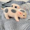 Weiche Silikon-Schweinepuppe Vollkörper-Silikon-Schweinepuppe Weiche Haptik 5 Zoll Niedliche Tiere Lebendiges Schweinebaby Kinderspielzeug Fotografie Requisiten