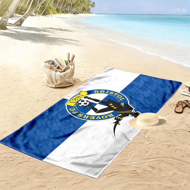 Bristol Rovers Print Beach Towel, Large Soft Quick Dry Towel for Beach Camping Swimming