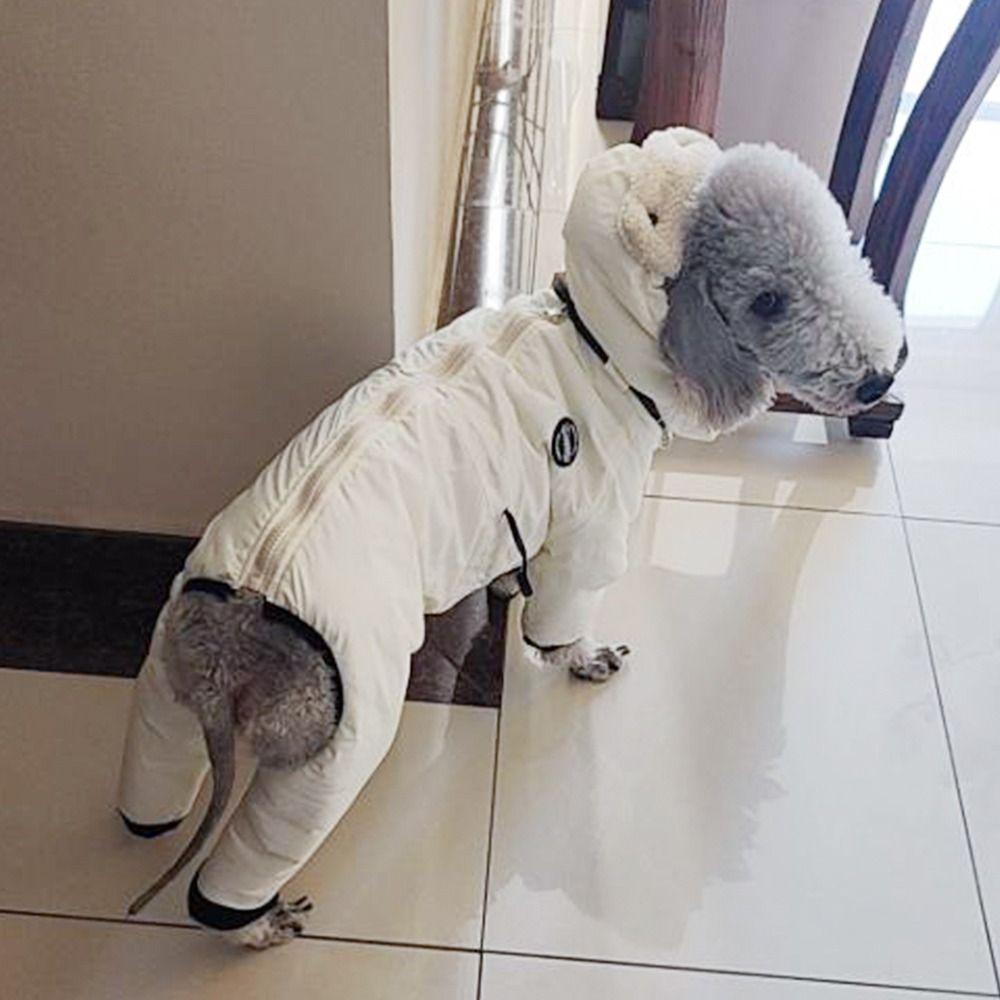 Fashion Waterproof Winter Dog Jumpsuit Fleece Warm Full Cover Winter Dog Jacket Thickened Big Pet Outfits Large Dog