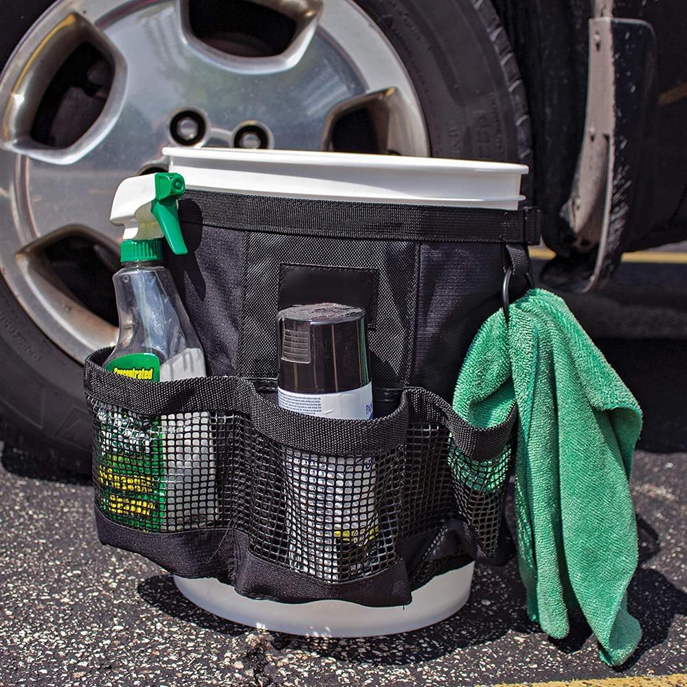 with Mesh Fishing Bucket Organizer Waterproof Bucket Accessories Bag for 5 Gallon Bucket Garden