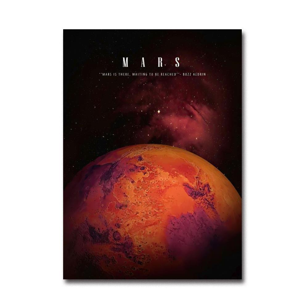 

Солнечная система Планета Меркурий Венера Земля Марс Юпитер Сатурн Уран Нептун настенный постер домашний декор холст живопись печать фотографии 21x30cm No Frame