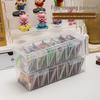 Japanese Card Storage Box - Large Capacity, Dustproof, Divided, Transparent