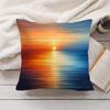 Sunset Gradient Pattern Cushion Cover Soft Short Plush Pillow Cover Smooth Cozy Texture Aesthetic Cushion Case Home Decor