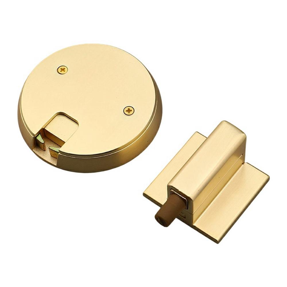 Invisible Floor Mounted Door Stopper No Drill Mechanical Wind Resistant For Bedroom Bathroom