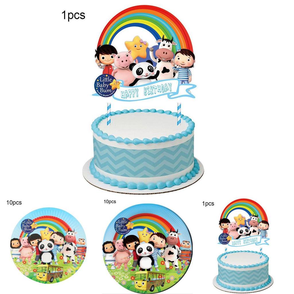 Fournitures de Fête d'Anniversaire Thème Little Baby Bum Avec Vaisselle Festive Et Décoration