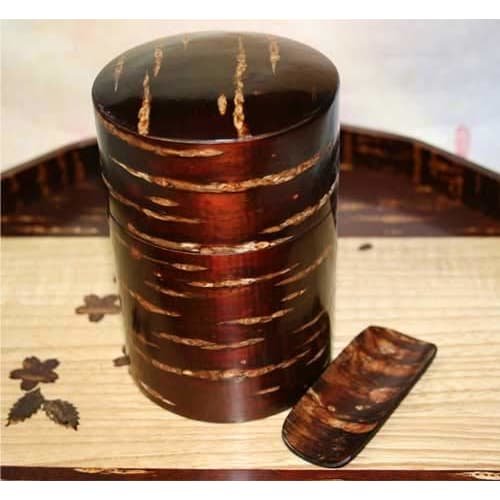 Kakunodate Cherry Bark Tea Caddy (Large) with Strainer (Made In Japan)