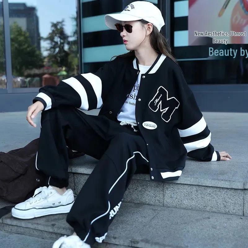 

Модный осенне-зимний спортивный костюм для девочек 12-15 лет 150 cm