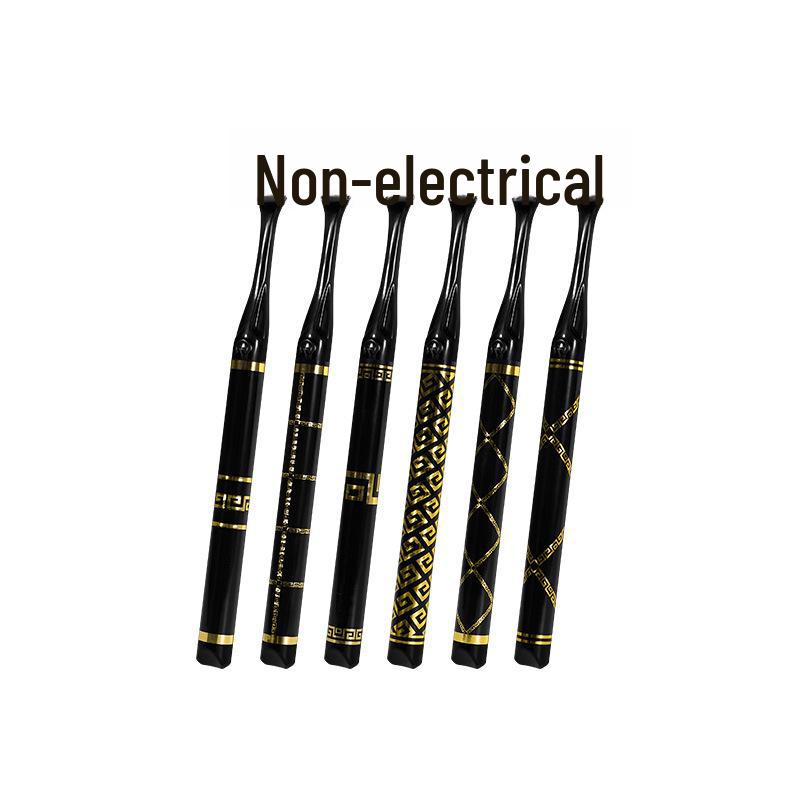 [6-Piece Gift Box] Premium Adult Toothbrush with Ultra-Fine Medium Bristles, Wide Head, and Elegant Gold-Stamped Handle
