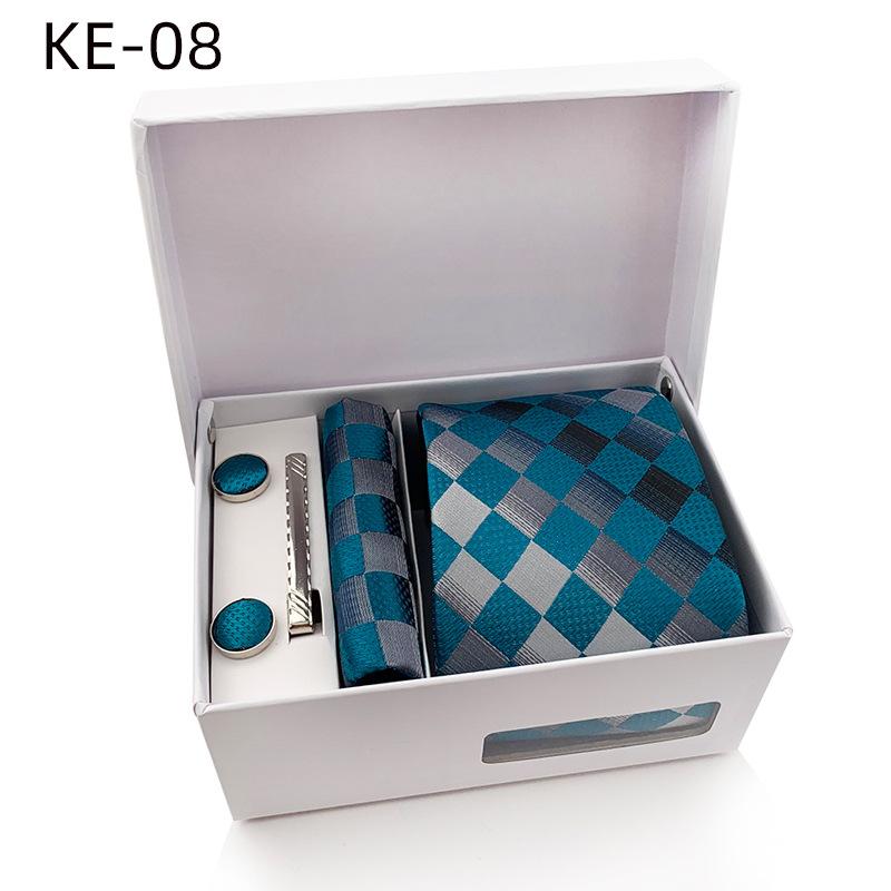 Men'S Tie Gift Box 6-Piece Set Tie Pocket Towel Scarf Cuff