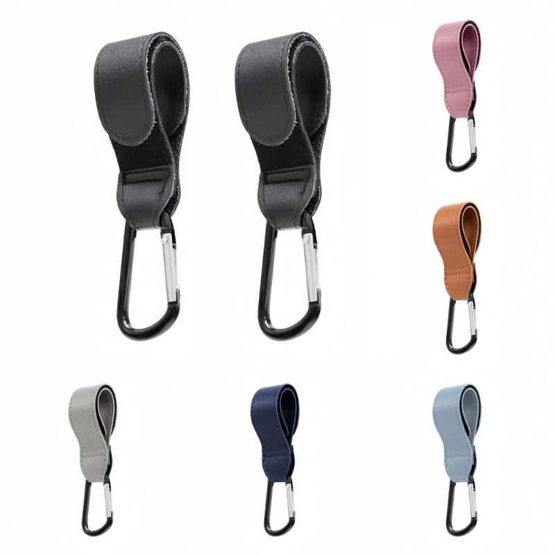 PU Leather Baby Bag Stroller Hook Pram Rotate 360degree Rotatable Cart Organizer Pram Hook Crochet Stroller Accessories