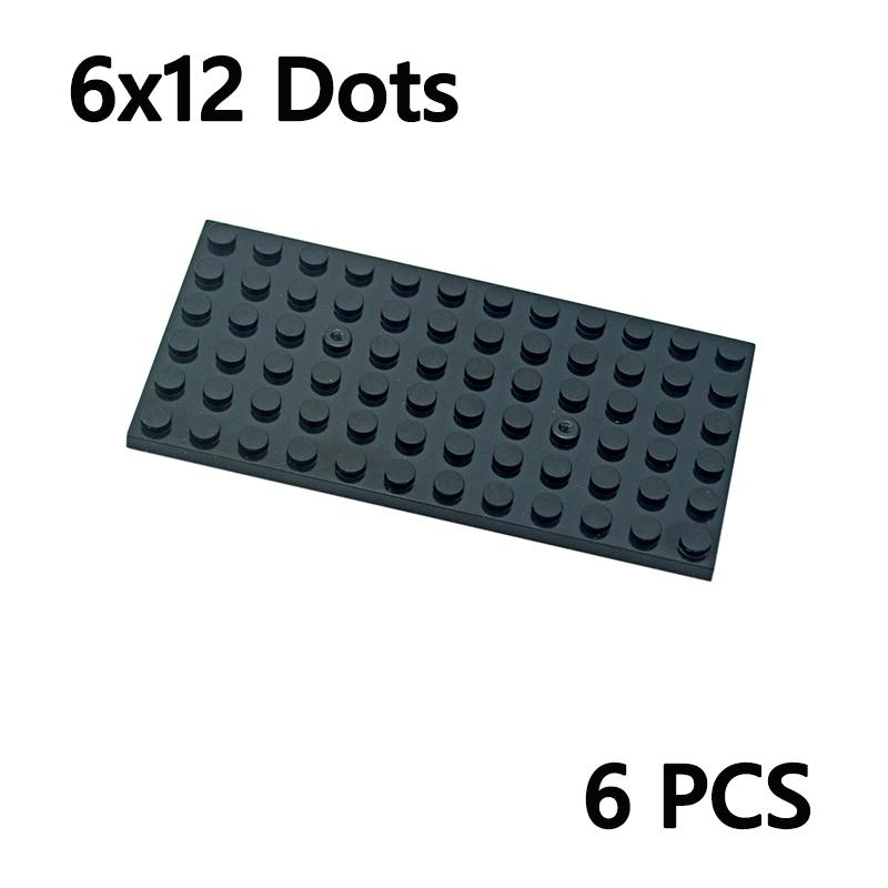 6Pcs 6x12 Dots Thin Base Plate Building Blocks Baseplate Create Classic MOC Bricks Construction Parts Compatible With 3028 Toys