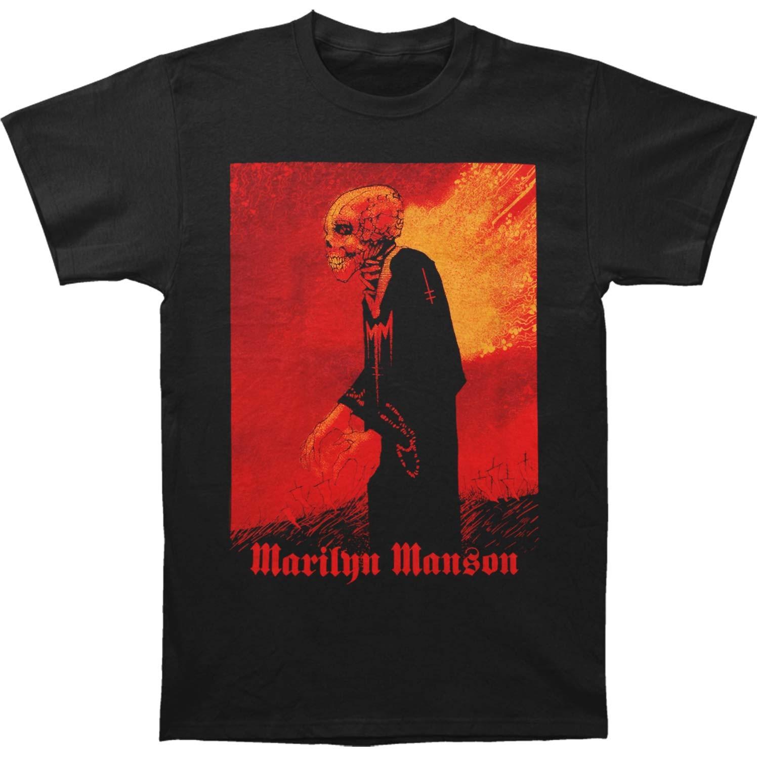 Men s Marilyn Manson Mad Monk Slim Fit T-shirt XX-Large Black S