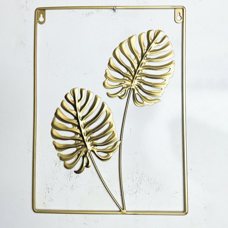 1PC Colorful Iron Leaves Modern Living Room Wall Decoration TV Sofa Background Wall Entrance Hanging
