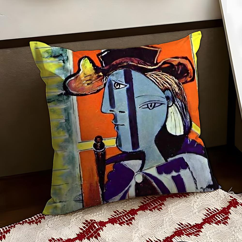 

PPicasso Art Cushion Cover Reversible Soft Durable Pillow Cover Home Car MultiScene Use for Daily Comfort 30X30cm