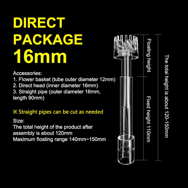 1Set Diy Clear Aquarium Skimmer Acrylic Lily Pipe Spin Inflow Outflow Water Plant Tank Filter Cleaning Fish Tank Accessories
