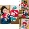 Cherry Bow Decoration Plush Toy Cute Character Stuffed Animal For Girls Kids Playroom
