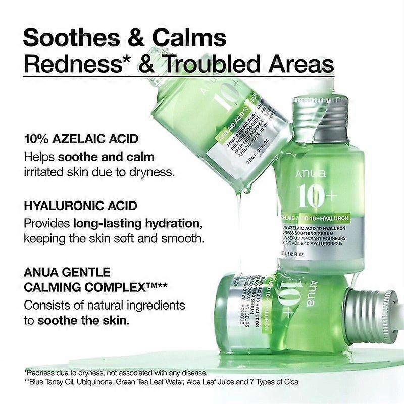 1/2/3x Anua Acid 10 Hyaluron Zklidňující sérum na začervenání Péče o pleťové skvrny 30ml 1oz