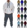 Costume Décontracté Homme Couleur Unie Sweat-Shirt à Capuche Sport Ample avec Poches Salopette Multi-Poches