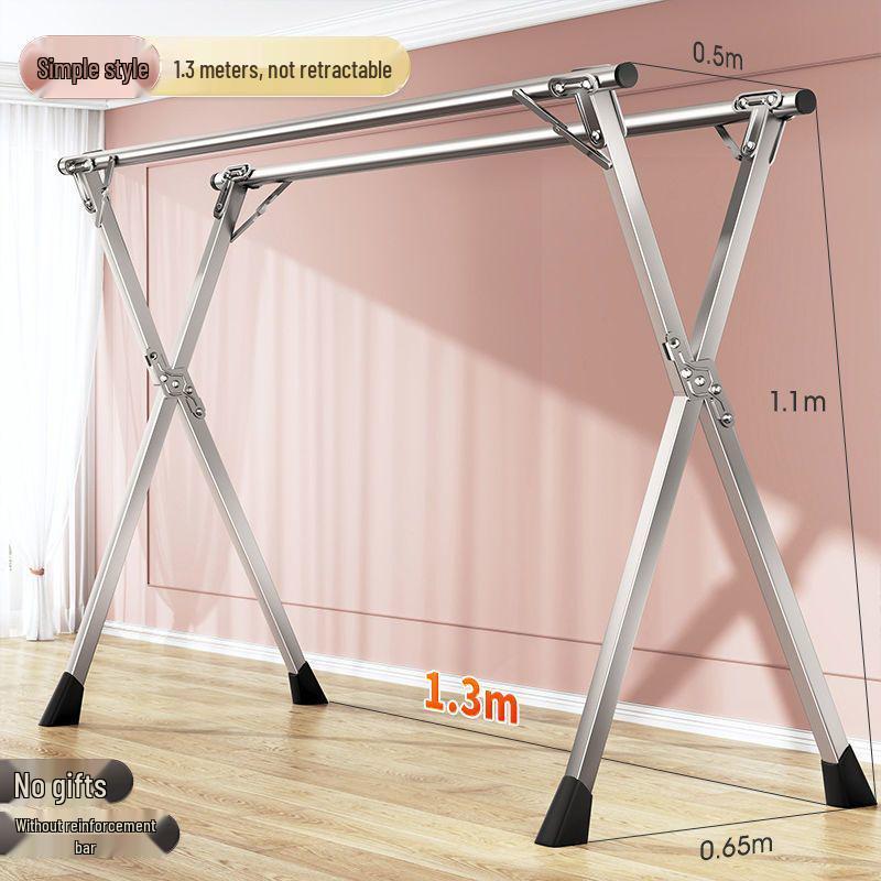 Indoor Foldable Clothes Drying Rack: Floor-Standing Design for Home, Balcony, Bedroom, Baby Clothes and Quilts