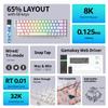 GAMAKAY X NaughShark NS68 Wireless Keyboard - Rapid Trigger (0.01mm)  8000Hz  Outemu Peach Crystal Magnetic Hot Swap 2.4GHzBluetoothUSB-C 65% Compact