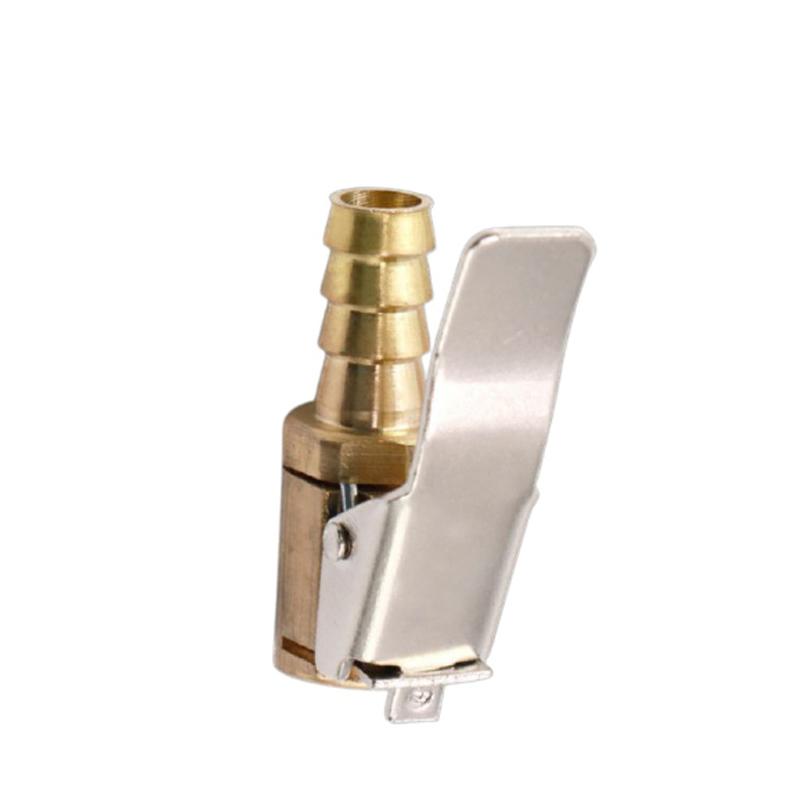 Car Inflatable Connector Practical Car Tire Inflator Valve Accessories Air Pump Clip Pure Metal Nozzle Quick Adapter Connector