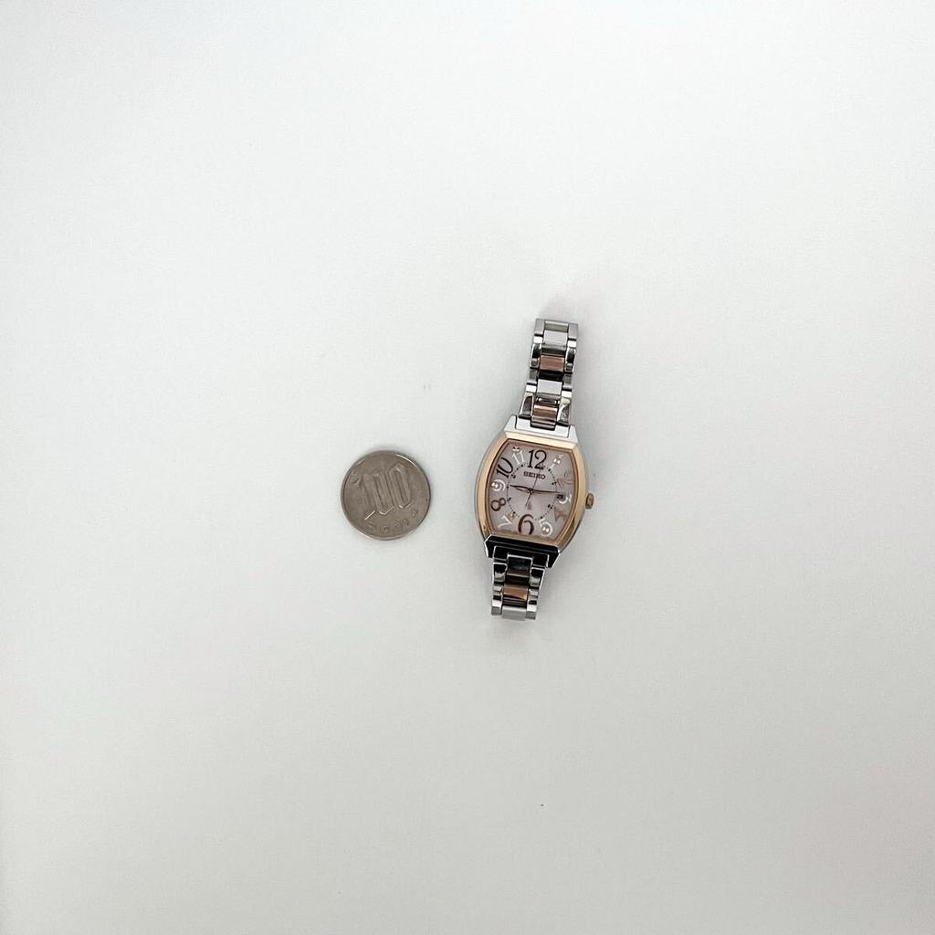 SEIKO Polished Lukia Excellent Pink Silver Gold s2396 Ladies' Watch, Radio-Controlled Solar, Dial