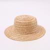 New Summer Straw Shading Straw Hand-woven Straw Hat Fashionable Versatile High-end Hat Flat Top Top Top Hat